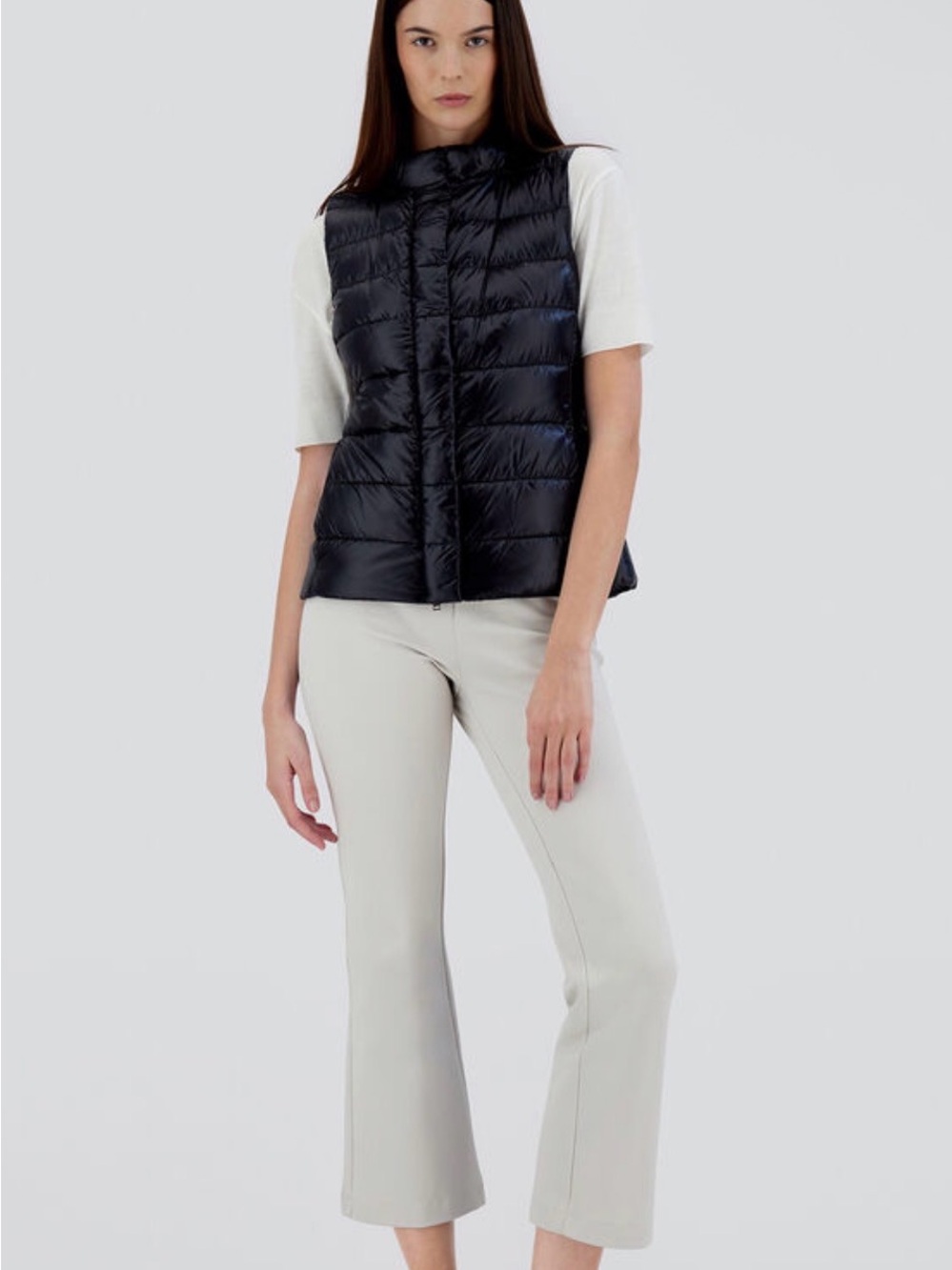 Herno Giulia Black Quilted Puffer Vest US4/EU 40